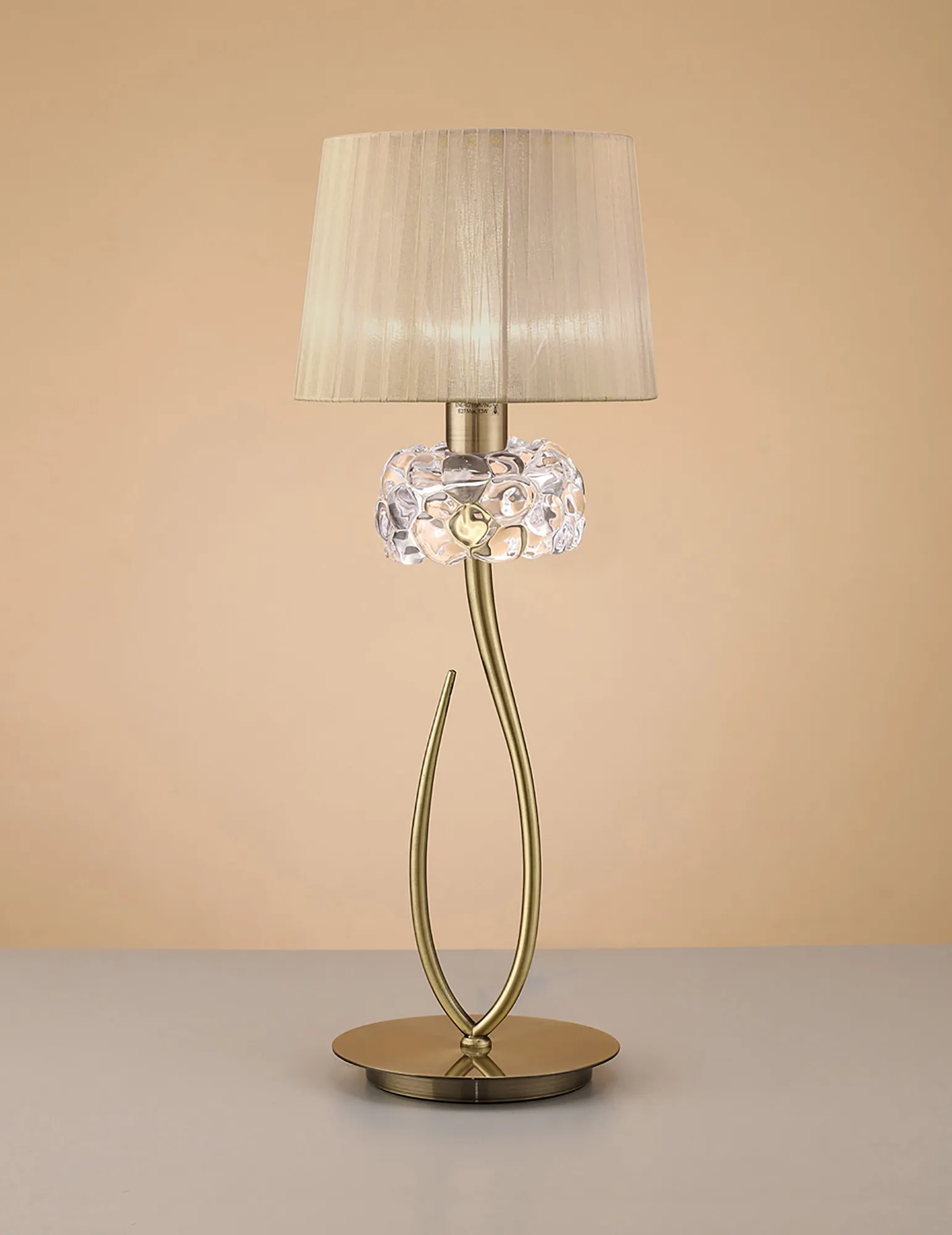Loewe Antique Brass-Soft Bronze Table Lamps Mantra Shaded Table Lamps